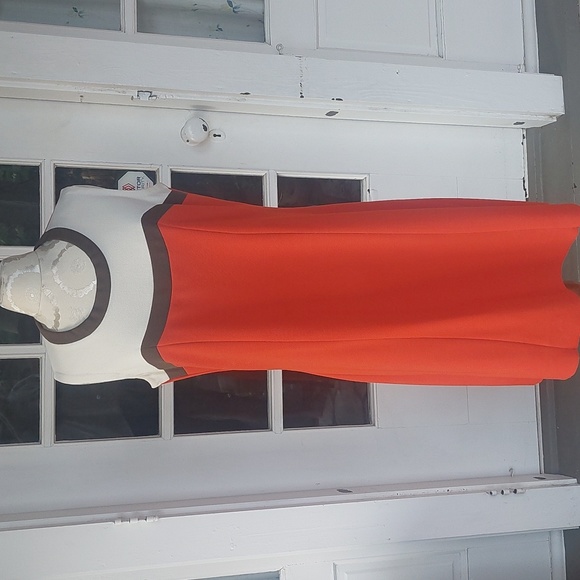 Knitmakers Vintage Orange Dress with Matching Suit Jacket size Medium - Picture 6 of 13